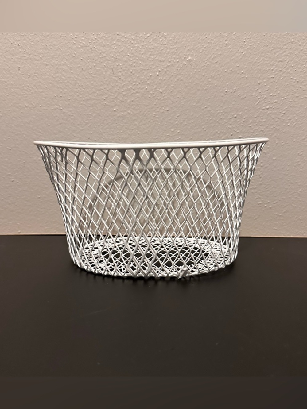White Metal Wire Decorative Basket